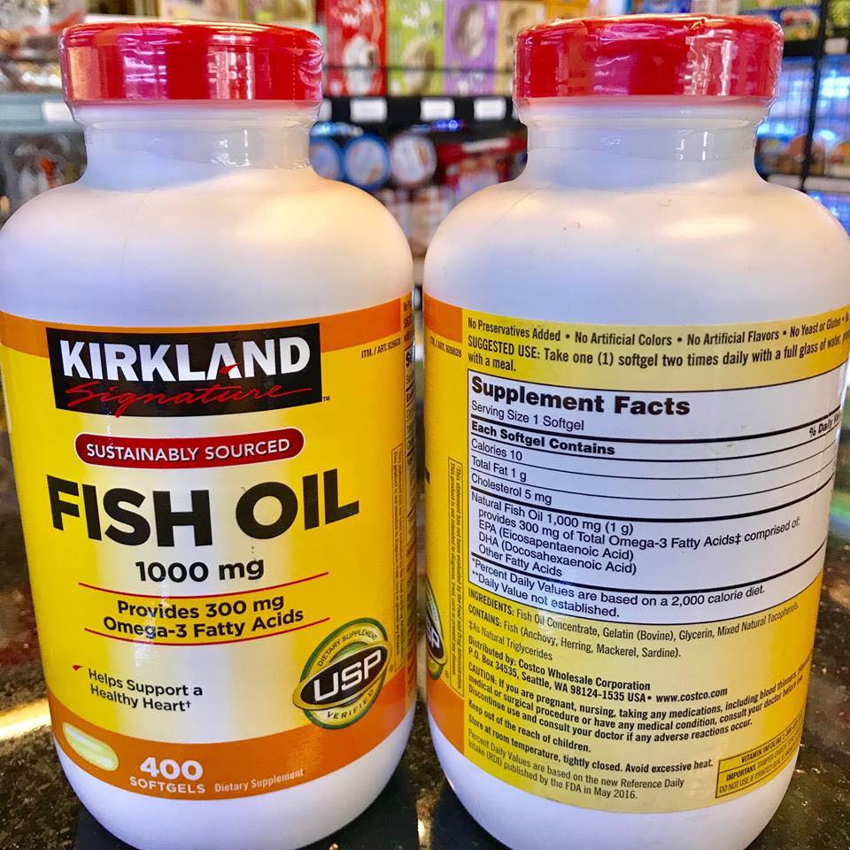 dầu cá fish oil kirkland