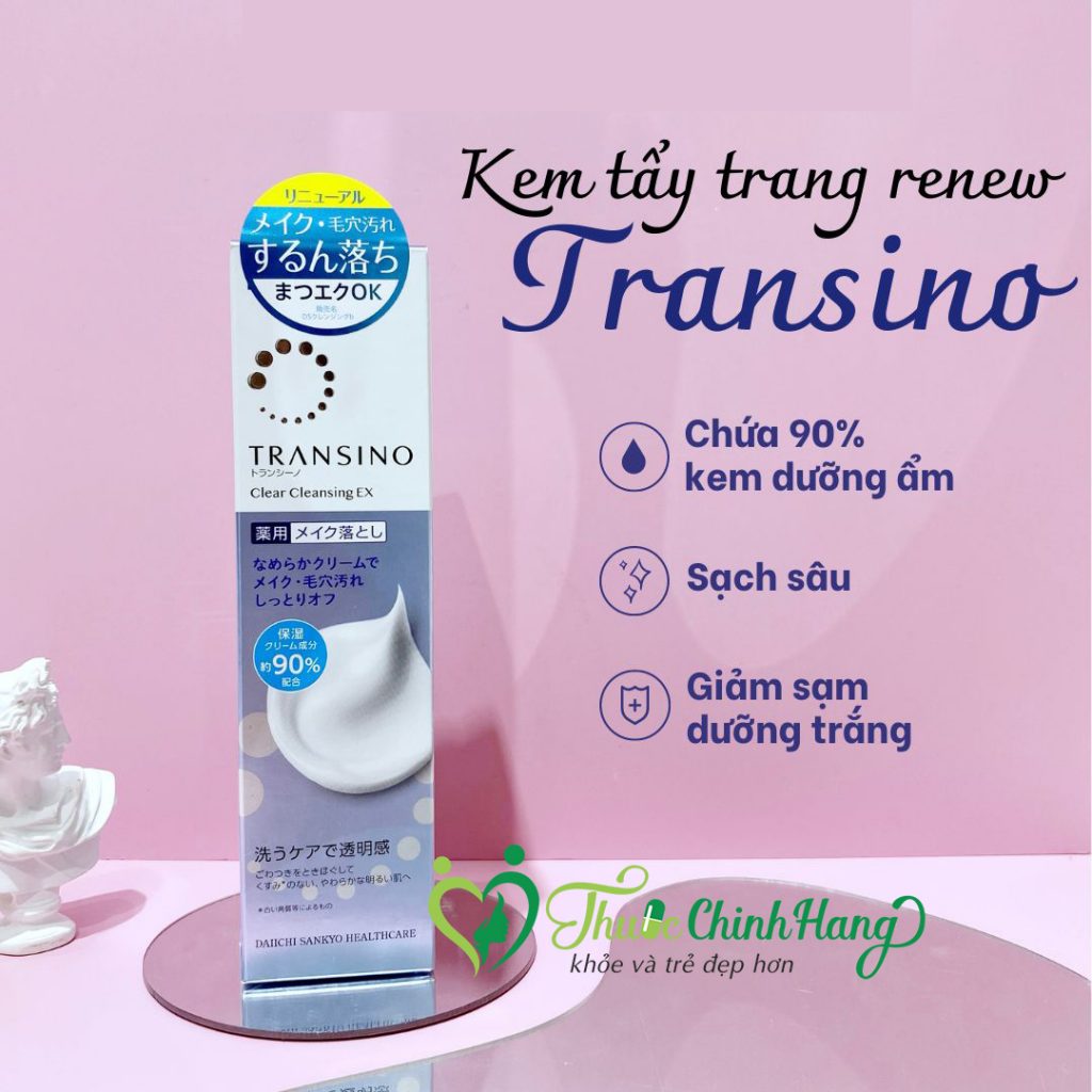 Cách sử dụng kem tẩy trang Transino